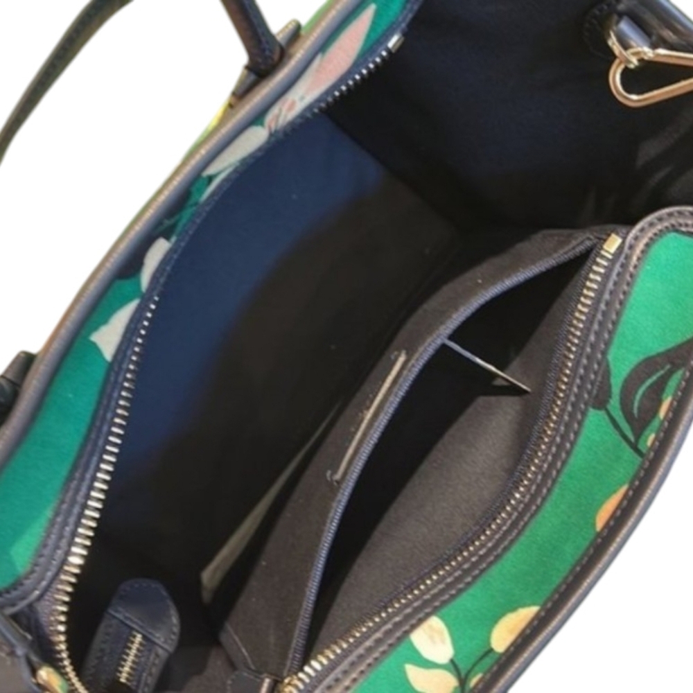 Kate Spade ♠️ Lily Blooms Green flower print Multi Sm Tote Crossbody Bag purse - Picture 5 of 8
